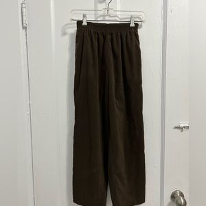 Stretchy straight leg brown pants
